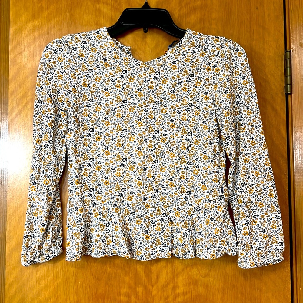 Izod Girls Peplum top Sz M